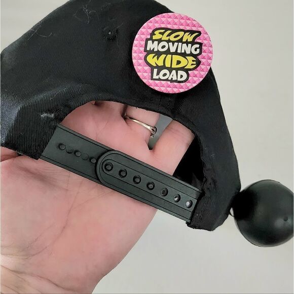 CAUTION Slow Moving Senior Horn Reflector Snapback Adult Cap Hat Over The Hill - Picture 3 of 6